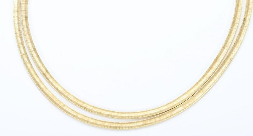 14KY Gold Double Omega Necklace