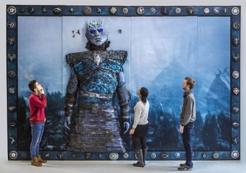 A MONUMENTAL SIZE 'GAME OF THRONES' NEEDLEWORK AND EMBROIDERY PANEL