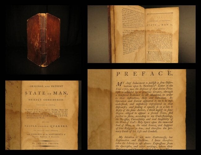 1793 EARLY American Quaker Tract Present State of Man