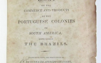 1801 BRAZIL Commerce & Products of Portuguese Colonies in South America antique