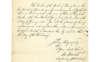 1813 Treasury Secretary WILLIAM JONES Signed Letter