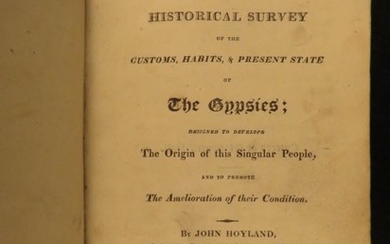 1816 1st ed GYPSIES Survey of Customs Hoyland Romani