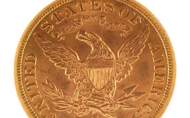 1886-S U.S. $5 Gold NGC MS63