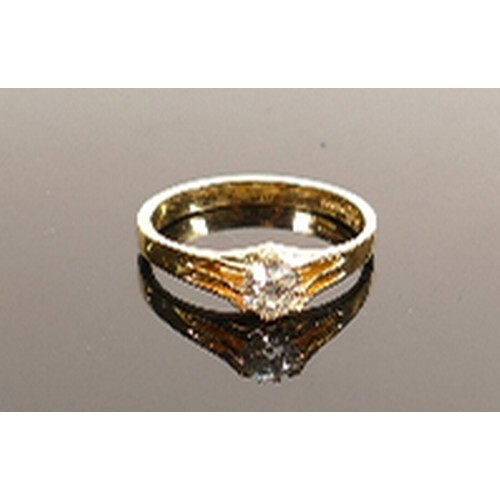 18ct gold old cut diamond solitaire ring 0.75ct: Hallmarked ...