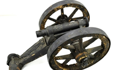 18th-19th Century forged iron & Wood field Cannon