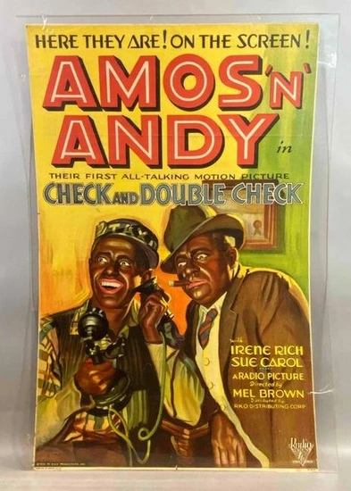 1930 Amos N Andy Check and Double Check Movie Poster