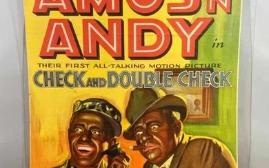 1930 Amos N Andy Check and Double Check Movie Poster