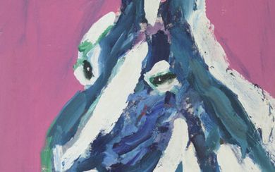 Menashe Kadishman (1932-2015) - Horse, Acrylic on Canvas.
