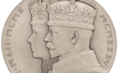 1935 King George V Silver Jubilee official matte silver meda...