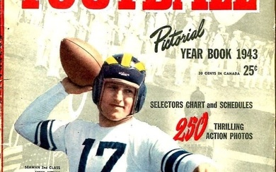 1943 Street & Smith's Football Annual Magazine Steve Juzwik Navy 52471