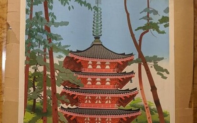 1950s Kamei Tobei Five-Storied Pagoda at Daigo Print