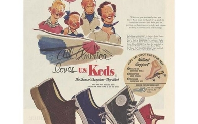 1950's Keds Shoes Magazine Advertisement