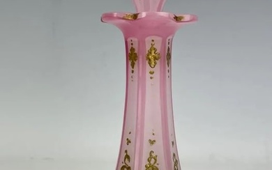 19TH C. GILT AND MOSER PERFUME BOTTLE