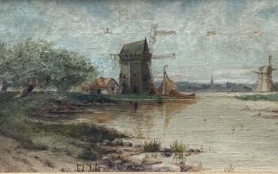 19th Century Dutch Impressionist Landscape, Signed