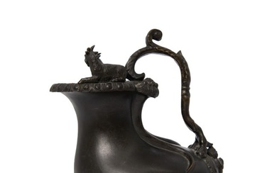 19th Century Italian Patinated Bronze Ewer
