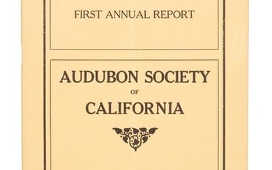 1st annual report of Audubon Society of California 1907