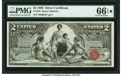 20030: Fr. 248 $2 1896 Silver Certificate PMG Gem Uncir