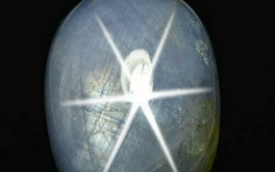21.93 ct certified unheated blue star sapphire oval cab