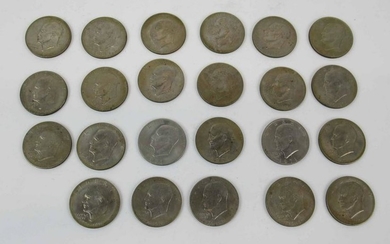 23 Eisenhower One Dollar Coins