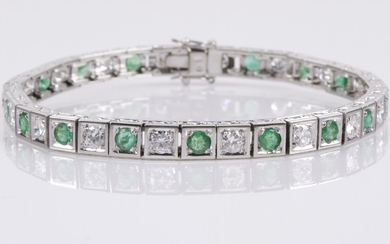 Brillant-Smaragd Armband