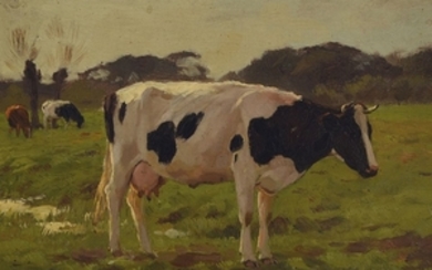Adrianus Johannes Groenewegen, 1874-1963, cowson pasture, oil...