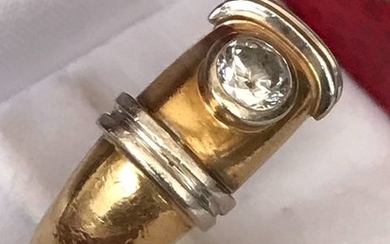 18 kt. Yellow gold - Ring - 0.25 ct Diamond