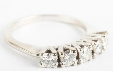 14k White Gold and Diamond Ring
