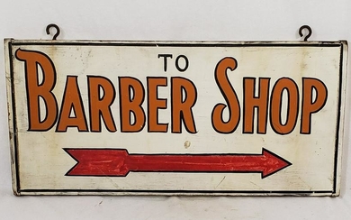 Barber shop directional sign ca 1940