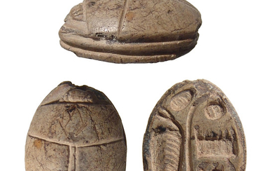 Egyptian steatite scarab with name of Thutmose III