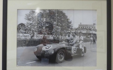 Five monochrome motorsport photographs