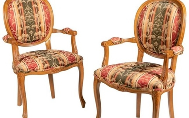 French Style Arm Chairs - Pair