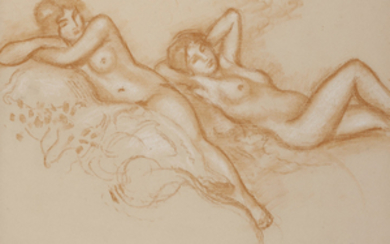 Georges Lemmen (Belgian, 1865-1916), Deux nus couches
