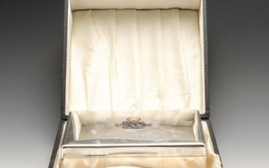 A George V silver mounted table cigarette box