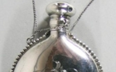 George W. Shiebler & Co. Sterling Silver Flask, oval