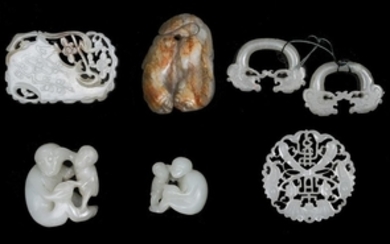 Group of 6 Chinese Jades 18th-19th Century