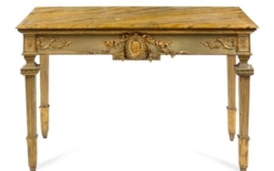 An Italian Neoclassical Painted Center Table