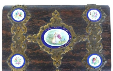 J.A. Simpson & Co Lap Desk with Gilt Bronze and Painted