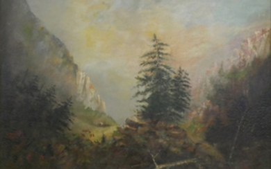 JOHN J. ZANG, 1887 Yosemite Painting