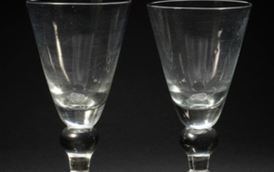 A pair of large heavy baluster goblets, circa 1715