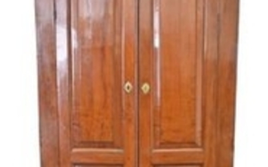 A late 18th century Continental two-sectional cherrywood armoire