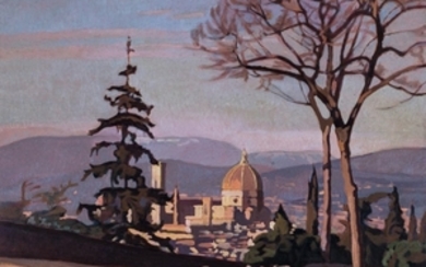 Llewelyn Lloyd (Livorno 1879 - Firenze 1949) FLORENCE VIEW FORM BOBOLI GARDEN, 1932