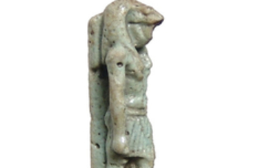 A lovely Egyptian faience amulet of Thoth