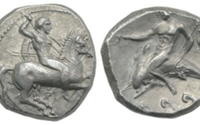 Southern Apulia, Tarentum, c. 290-281 BC. AR Nomos (19.5mm, 7.95g,...