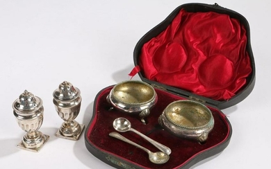 Pair of Victorian silver pepperettes, Birmingham 1893