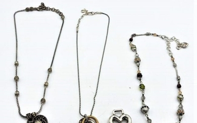 4 Assorted Brighton Sterling Silver Necklaces, Pendants