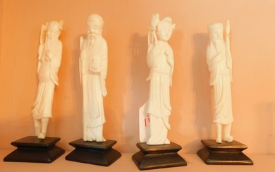 4 Chinese Immortal carvings