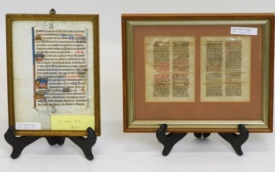 (4) illuminated manuscripts to include a circa