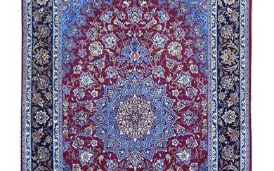 4 x 6 High End Wool & Silk Genuine Persian Isfahan Rug
