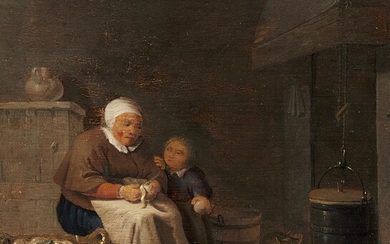 Pieter Jacobsz Duyfhuysen - Kitchen Scene with a Woman peeling Turnips