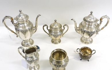 (5) Piece Silver Set by Frank M. Whiting. Early